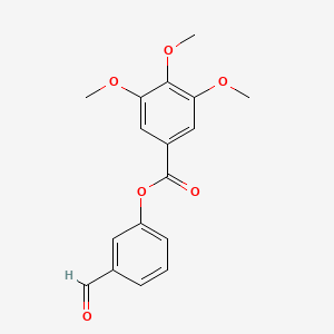 molecular formula C17H16O6 B5221121 3-formylphenyl 3,4,5-trimethoxybenzoate 