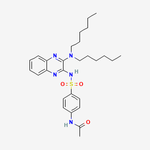 molecular formula C28H39N5O3S B5221136 N-[4-({[3-(dihexylamino)-2-quinoxalinyl]amino}sulfonyl)phenyl]acetamide 