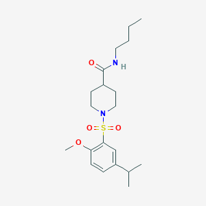 molecular formula C20H32N2O4S B5221151 N-butyl-1-[(5-isopropyl-2-methoxyphenyl)sulfonyl]-4-piperidinecarboxamide 