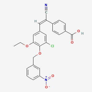 4-(2-{3-chloro-5-ethoxy-4-[(3-nitrobenzyl)oxy]phenyl}-1-cyanovinyl)benzoic acid