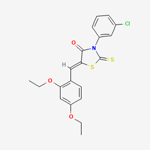 3-(3-chlorophenyl)-5-(2,4-diethoxybenzylidene)-2-thioxo-1,3-thiazolidin-4-one