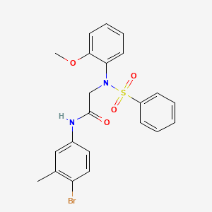 N~1~-(4-bromo-3-methylphenyl)-N~2~-(2-methoxyphenyl)-N~2~-(phenylsulfonyl)glycinamide