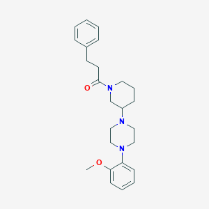 1-(2-methoxyphenyl)-4-[1-(3-phenylpropanoyl)-3-piperidinyl]piperazine