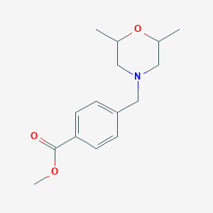 molecular formula C15H21NO3 B5221243 methyl 4-[(2,6-dimethyl-4-morpholinyl)methyl]benzoate 