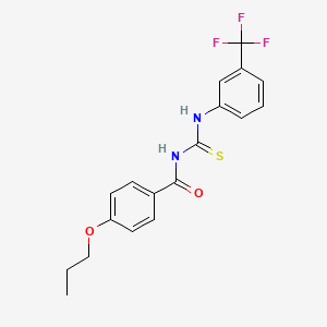 4-propoxy-N-({[3-(trifluoromethyl)phenyl]amino}carbonothioyl)benzamide