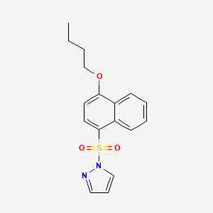 molecular formula C17H18N2O3S B5221283 1-[(4-butoxy-1-naphthyl)sulfonyl]-1H-pyrazole 