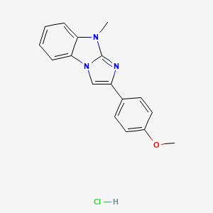 molecular formula C17H16ClN3O B5221290 2-(4-methoxyphenyl)-9-methyl-9H-imidazo[1,2-a]benzimidazole hydrochloride 