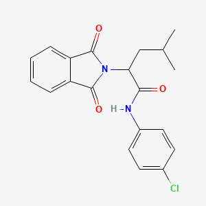 molecular formula C20H19ClN2O3 B5221303 N-(4-chlorophenyl)-2-(1,3-dioxo-1,3-dihydro-2H-isoindol-2-yl)-4-methylpentanamide CAS No. 5312-11-8