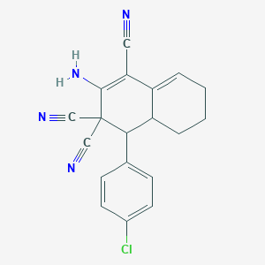 2-amino-4-(4-chlorophenyl)-4a,5,6,7-tetrahydro-1,3,3(4H)-naphthalenetricarbonitrile