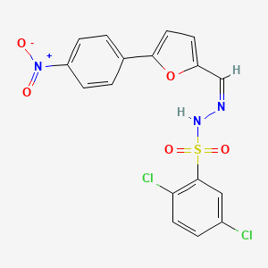 molecular formula C17H11Cl2N3O5S B5221309 2,5-dichloro-N'-{[5-(4-nitrophenyl)-2-furyl]methylene}benzenesulfonohydrazide 