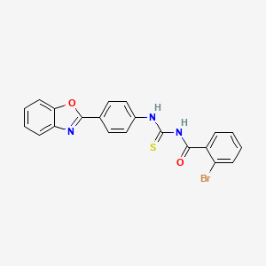 molecular formula C21H14BrN3O2S B5221337 N-({[4-(1,3-benzoxazol-2-yl)phenyl]amino}carbonothioyl)-2-bromobenzamide 