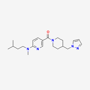 N-methyl-N-(3-methylbutyl)-5-{[4-(1H-pyrazol-1-ylmethyl)-1-piperidinyl]carbonyl}-2-pyridinamine