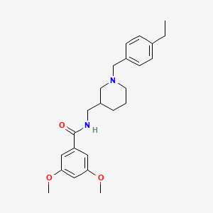 molecular formula C24H32N2O3 B5221359 N-{[1-(4-ethylbenzyl)-3-piperidinyl]methyl}-3,5-dimethoxybenzamide 