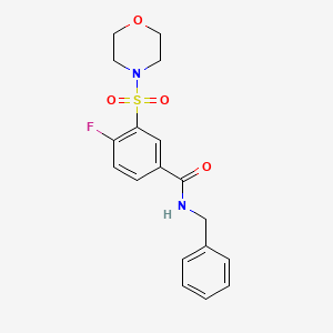 N-benzyl-4-fluoro-3-(4-morpholinylsulfonyl)benzamide