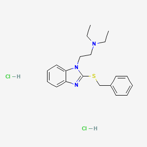 molecular formula C20H27Cl2N3S B5221403 {2-[2-(benzylthio)-1H-benzimidazol-1-yl]ethyl}diethylamine dihydrochloride 