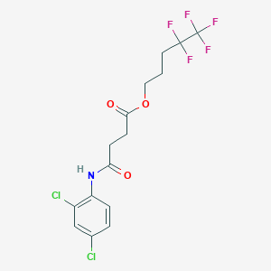 molecular formula C15H14Cl2F5NO3 B5221407 4,4,5,5,5-pentafluoropentyl 4-[(2,4-dichlorophenyl)amino]-4-oxobutanoate CAS No. 303133-90-6