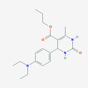 molecular formula C19H27N3O3 B5221417 propyl 4-[4-(diethylamino)phenyl]-6-methyl-2-oxo-1,2,3,4-tetrahydro-5-pyrimidinecarboxylate 