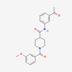 molecular formula C22H24N2O4 B5221423 N-(3-acetylphenyl)-1-(3-methoxybenzoyl)-4-piperidinecarboxamide 