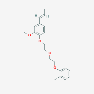 molecular formula C23H30O4 B5221428 2-(2-{2-[2-methoxy-4-(1-propen-1-yl)phenoxy]ethoxy}ethoxy)-1,3,4-trimethylbenzene 
