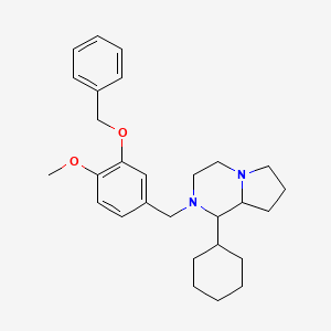 molecular formula C28H38N2O2 B5221447 2-[3-(benzyloxy)-4-methoxybenzyl]-1-cyclohexyloctahydropyrrolo[1,2-a]pyrazine 