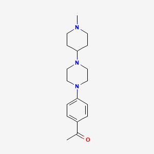 molecular formula C18H27N3O B5221454 1-{4-[4-(1-methyl-4-piperidinyl)-1-piperazinyl]phenyl}ethanone 