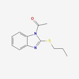 molecular formula C12H14N2OS B5221461 1-acetyl-2-(propylthio)-1H-benzimidazole 