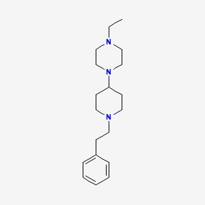 molecular formula C19H31N3 B5221469 1-ethyl-4-[1-(2-phenylethyl)-4-piperidinyl]piperazine 