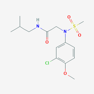 N~2~-(3-chloro-4-methoxyphenyl)-N~1~-isobutyl-N~2~-(methylsulfonyl)glycinamide