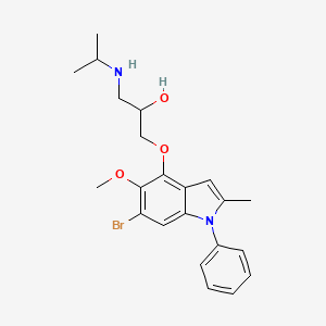 1-[(6-bromo-5-methoxy-2-methyl-1-phenyl-1H-indol-4-yl)oxy]-3-(isopropylamino)-2-propanol