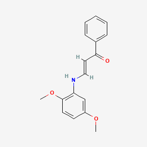 molecular formula C17H17NO3 B5221535 3-[(2,5-dimethoxyphenyl)amino]-1-phenyl-2-propen-1-one 