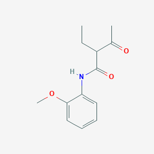 molecular formula C13H17NO3 B5221565 2-ethyl-N-(2-methoxyphenyl)-3-oxobutanamide 