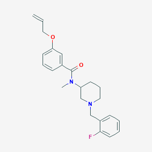 molecular formula C23H27FN2O2 B5221609 3-(allyloxy)-N-[1-(2-fluorobenzyl)-3-piperidinyl]-N-methylbenzamide 