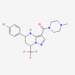 molecular formula C19H21BrF3N5O B5221637 5-(4-bromophenyl)-3-[(4-methyl-1-piperazinyl)carbonyl]-7-(trifluoromethyl)-4,5,6,7-tetrahydropyrazolo[1,5-a]pyrimidine 