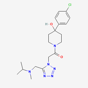 molecular formula C19H27ClN6O2 B5221654 4-(4-chlorophenyl)-1-[(5-{[isopropyl(methyl)amino]methyl}-1H-tetrazol-1-yl)acetyl]-4-piperidinol 