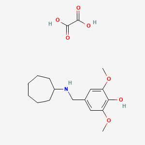 molecular formula C18H27NO7 B5221655 4-[(cycloheptylamino)methyl]-2,6-dimethoxyphenol ethanedioate (salt) 