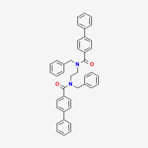 molecular formula C42H36N2O2 B5221664 N,N'-1,2-ethanediylbis(N-benzyl-4-biphenylcarboxamide) 