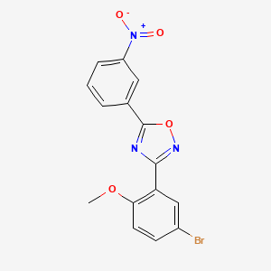 molecular formula C15H10BrN3O4 B5221668 3-(5-bromo-2-methoxyphenyl)-5-(3-nitrophenyl)-1,2,4-oxadiazole 