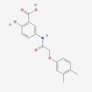 molecular formula C17H17NO5 B5221671 5-{[(3,4-dimethylphenoxy)acetyl]amino}-2-hydroxybenzoic acid 