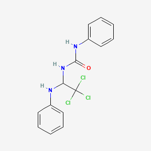 molecular formula C15H14Cl3N3O B5221674 N-(1-anilino-2,2,2-trichloroethyl)-N'-phenylurea 