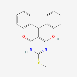 5-(diphenylmethyl)-6-hydroxy-2-(methylthio)-4(1H)-pyrimidinone