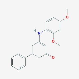 molecular formula C20H21NO3 B5221709 3-[(2,4-dimethoxyphenyl)amino]-5-phenyl-2-cyclohexen-1-one 