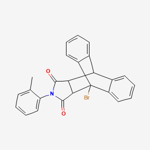 1-bromo-17-(2-methylphenyl)-17-azapentacyclo[6.6.5.0~2,7~.0~9,14~.0~15,19~]nonadeca-2,4,6,9,11,13-hexaene-16,18-dione