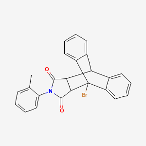 molecular formula C25H18BrNO2 B5221713 1-bromo-17-(2-methylphenyl)-17-azapentacyclo[6.6.5.0~2,7~.0~9,14~.0~15,19~]nonadeca-2,4,6,9,11,13-hexaene-16,18-dione 