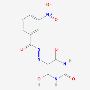 molecular formula C11H7N5O6 B5221741 3-nitro-N'-(2,4,6-trioxotetrahydro-5(2H)-pyrimidinylidene)benzohydrazide 