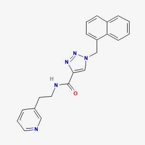 molecular formula C21H19N5O B5221793 1-(1-naphthylmethyl)-N-[2-(3-pyridinyl)ethyl]-1H-1,2,3-triazole-4-carboxamide 
