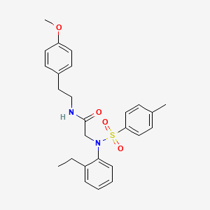 molecular formula C26H30N2O4S B5221796 N~2~-(2-ethylphenyl)-N~1~-[2-(4-methoxyphenyl)ethyl]-N~2~-[(4-methylphenyl)sulfonyl]glycinamide 
