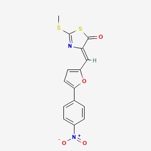 molecular formula C15H10N2O4S2 B5221826 2-(methylthio)-4-{[5-(4-nitrophenyl)-2-furyl]methylene}-1,3-thiazol-5(4H)-one 