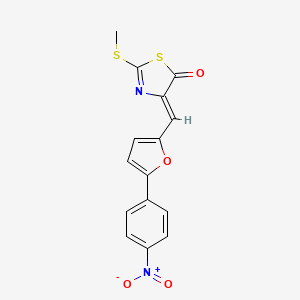 2-(methylthio)-4-{[5-(4-nitrophenyl)-2-furyl]methylene}-1,3-thiazol-5(4H)-one