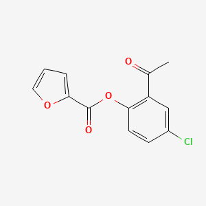 molecular formula C13H9ClO4 B5221842 2-acetyl-4-chlorophenyl 2-furoate CAS No. 7209-63-4