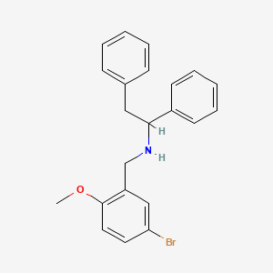 molecular formula C22H22BrNO B5221845 (5-bromo-2-methoxybenzyl)(1,2-diphenylethyl)amine 